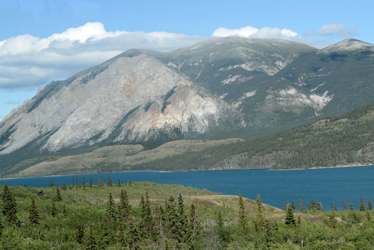 10C Escarpment Mountain And Tagish Lake From Bus Drive Between Carcross And Fraser BC On The Tour From Whitehorse Yukon To Skagway